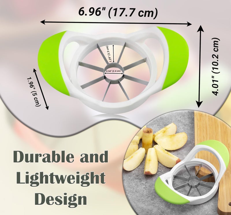 ARSUK Apple Cutter Slicer and Corer (8 Blades) - Thin Slice apple wedger, 2 in 1 Apple Core Remover and Cutter Tools, Non-Slip Soft Grip Handles - Image 2